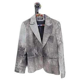 Blazer Sandro Champs Elysées de cuadros Beige Chocolate Camel