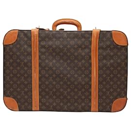 Valigia vintage con monogramma Louis Vuitton marrone