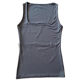 Pinko Tank Top Brown Taupe Square Neckline