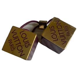 Elastico per capelli Louis Vuitton Logo Cubi Viola Oro