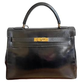 Hermès Kelly 32 in pelle nera