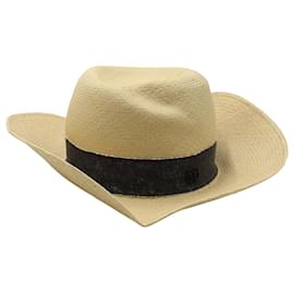 Cappello Fedora Maison Michel in Paglia Beige