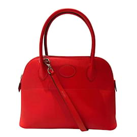 Borsa a mano Hermès Bolide 27 in pelle arancione