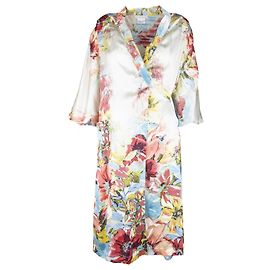 Roberto Cavalli Printed Silk Wrap Dress