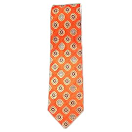 Cravatta Versace in seta arancione
