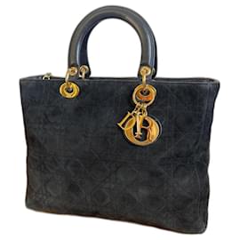 Dior Lady Dior Borsa in scamosciato nero