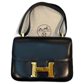 Hermès Constance 23 Blu Navy Pelle Box