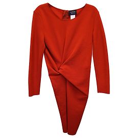 Lanvin Jersey-Twist-Kleid aus orangefarbener Wolle