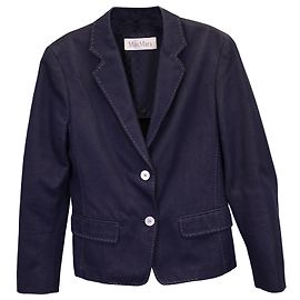 Blazer vaquero con costuras en contraste Max Mara en algodón azul