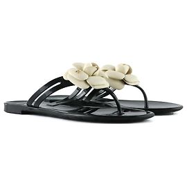 CHANEL - Sandali in gomma Camelia (taglia 39)