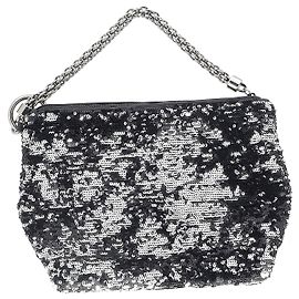 Pochette Callie media Jimmy Choo in paillettes nere