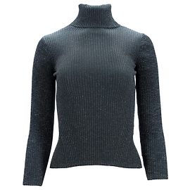 Top a collo alto scintillante Zimmermann in viscosa verde