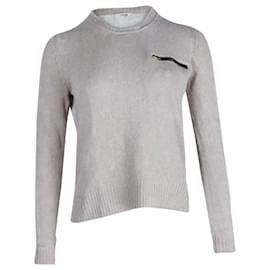 Maglione lavorato a maglia Celine in lino beige - Céline