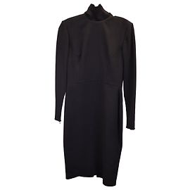 Autre Marque Vestido con cuello simulado de Alex Perry en triacetato negro