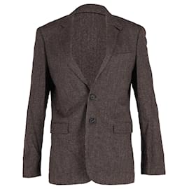 Hugo Boss Boss Striped Blazer in Brown Cotton