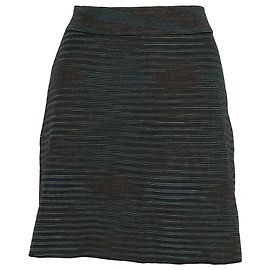 Minigonna a righe Missoni in lana verde