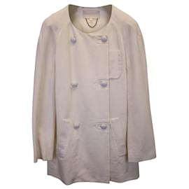 Caban con petto foderato di Vanessa Bruno in cotone color crema