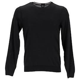 Hugo Boss Strickpullover aus schwarzer Wolle