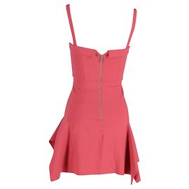 Autre Marque Mini abito svasato bustier Dion Lee in lana rosa