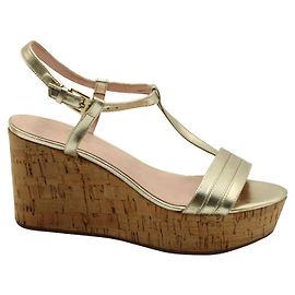 Kate Spade Metallic-Gold-Keil-Sandalen
