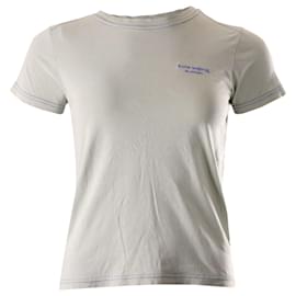 Camiseta bordada de la marca Acne Studios en algodón verde claro