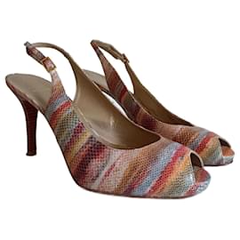 Stuart Weitzman Leather Heeled Sandals Multicolour Snake Print