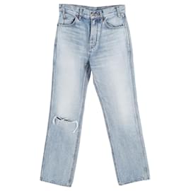 Vaqueros de mezclilla lavados y rasgados Celine en algodón azul - Céline