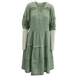 Sea New York Maxikleid mit V-Ausschnitt aus mintgrüner Baumwolle
