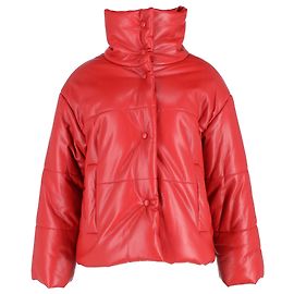 Plumífero Nanushka Hide en piel sintética Okobor roja