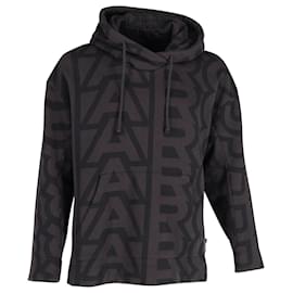 Felpa con cappuccio con coulisse monogramma Marc Jacobs in cotone marrone