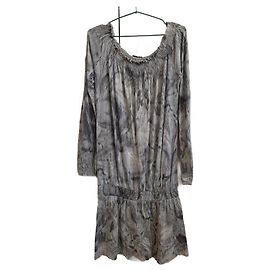 Vestido midi Gas gris de viscosa