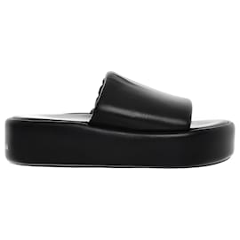 Zoccoli con plateau Balenciaga Rise in pelle nera