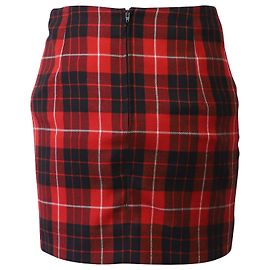 Falda a cuadros Jean Paul Gaultier en lana roja