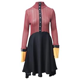 Ellery Concourse Kleid mit Tulpenärmeln aus mehrfarbigem Polyester