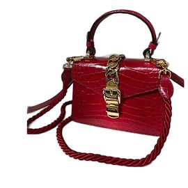 Gucci Edición limitada Pre-fall 2019 Sylvie con cadena de cocodrilo genuino de asa superior