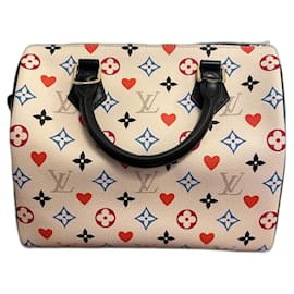 Borsa Louis Vuitton Speedy Bandouliere 25 Game On bianca in pelle
