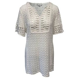 Autre Marque Cocktailkleid Miguelina aus weißer Baumwolle