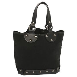 BALLY Borsa a mano Tela Nera Auth hk1147