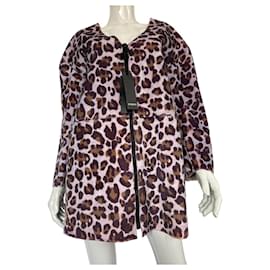 Pinko Jacke aus Kunstpelz mit Leopardenmuster