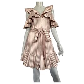 Zimmermann x Barneys New York Seidenkleid Beige