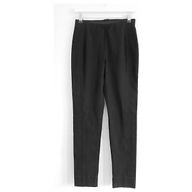 Autre Marque Leggings de gabardina italiana negros con detalle de costura en negro.