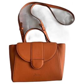 Bobeau Paris Orange Grained Leather Handbag - Autre Marque