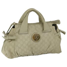 GUCCI Borsa a mano in tela Guccissima GG Beige 197020 Auth hk1150