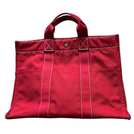 Borsa Hermès Toto rossa in cotone