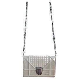 Borsa a mano Christian Dior in pelle crema