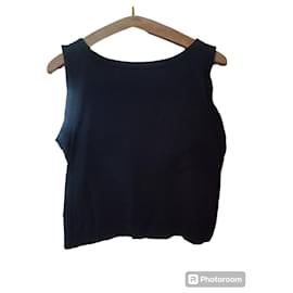 Fendi Tanktop marineblau aus Baumwolle