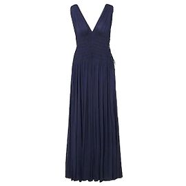 Abito da notte Alaïa in tulle e satin blu navy