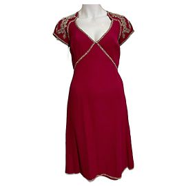Temperley London Vestido vintage de seda com bordado de lantejoulas