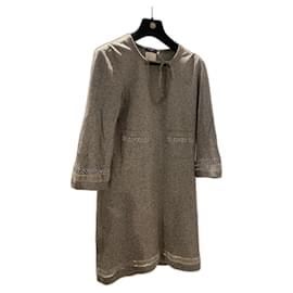 Chanel Kleid aus Baumwolle dunkelgrau