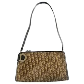Borsa Dior Monogramma Tela Marrone Oro